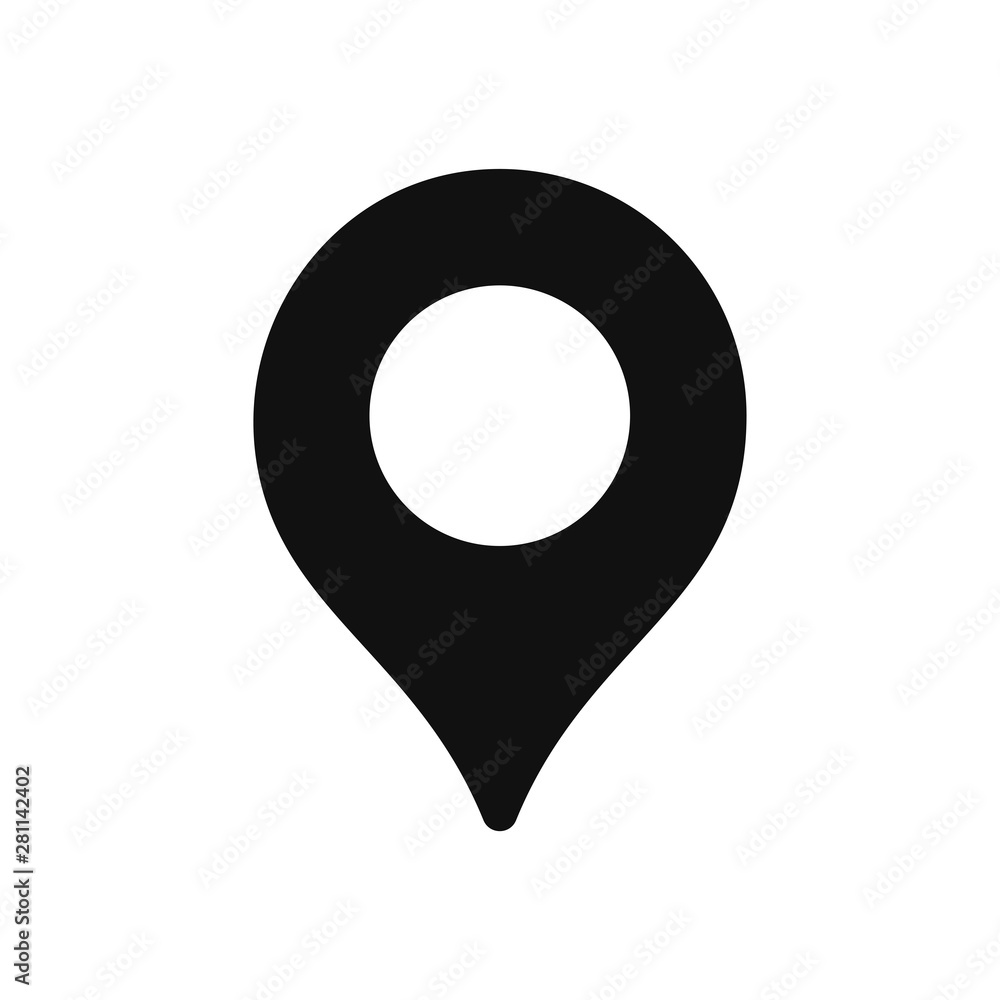 Poster location icon vector. simple location sign in modern design style for web site and mobile app. eps10