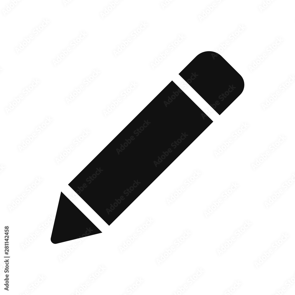 Poster pencil icon vector. simple pencil sign in modern design style for web site and mobile app. eps10