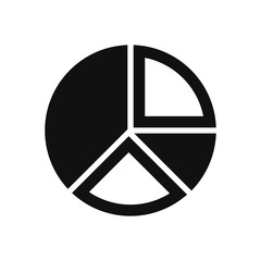 Pie chart icon vector. Simple pie chart sign in modern design style for web site and mobile app. EPS10