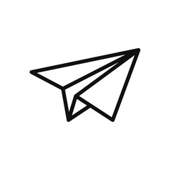 Paper plane icon vector. Simple paper plane sign in modern design style for web site and mobile app. EPS10