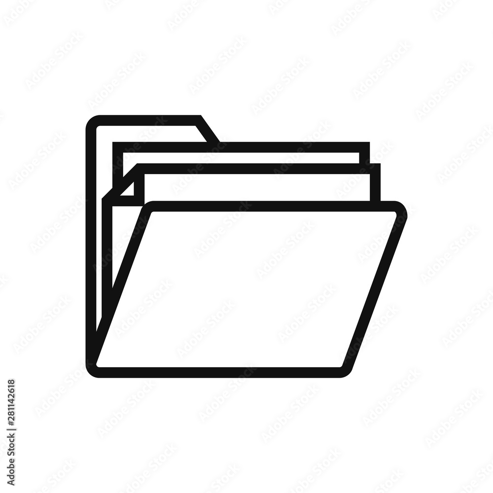 Aufkleber folder icon vector. simple folder sign in modern design style for web site and mobile app. eps10