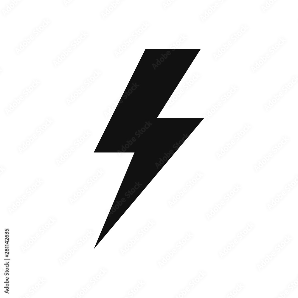 Poster lightning icon vector. simple lightning sign in modern design style for web site and mobile app. eps