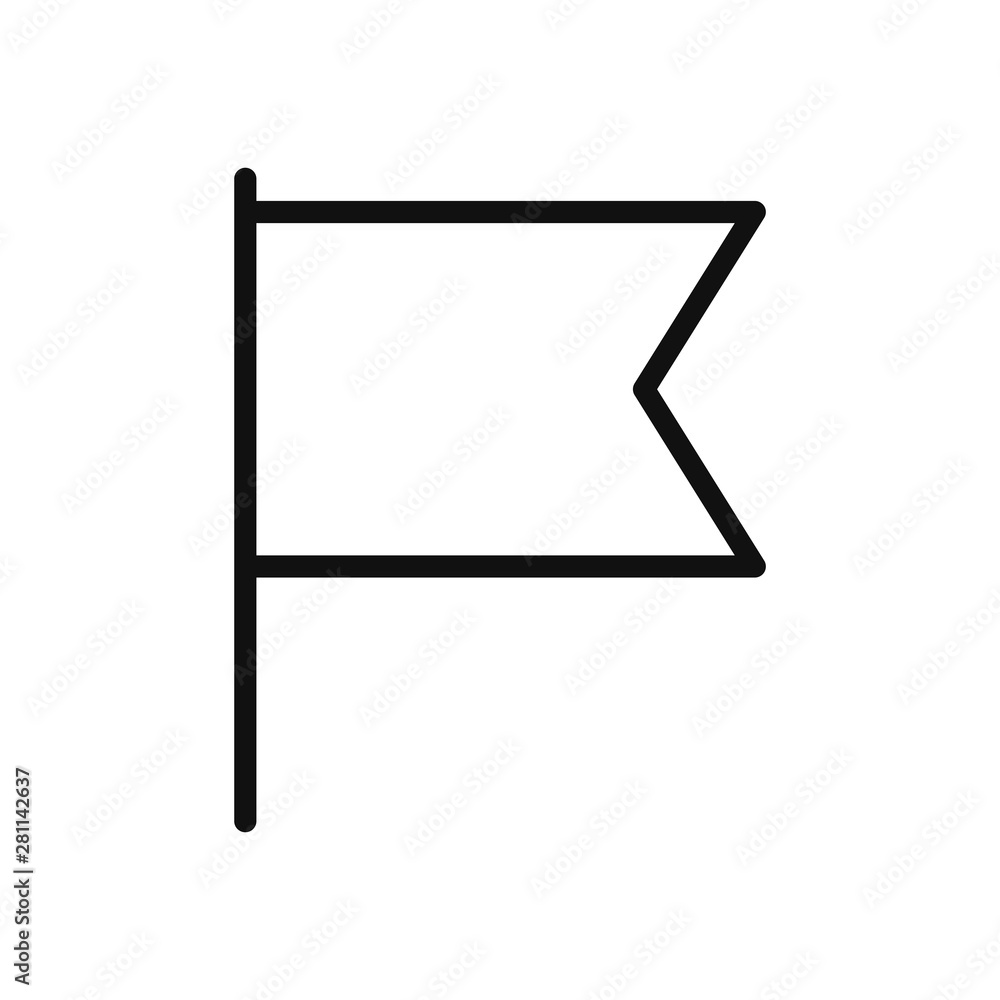 Poster flag icon vector. simple flag sign in modern design style for web site and mobile app. eps10