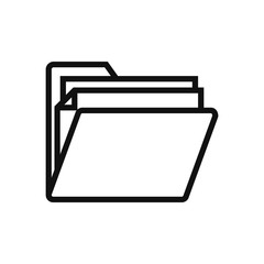 Folder icon vector. Simple folder sign in modern design style for web site and mobile app. EPS10