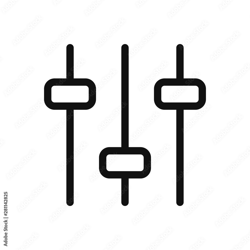 Aufkleber filter control icon vector. simple filter control sign in modern design style for web site and mobil