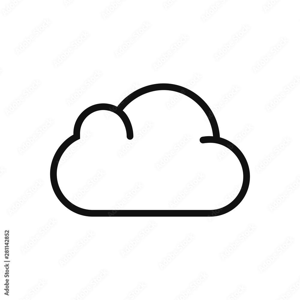 Poster cloud icon vector. simple cloud sign in modern design style for web site and mobile app. eps10