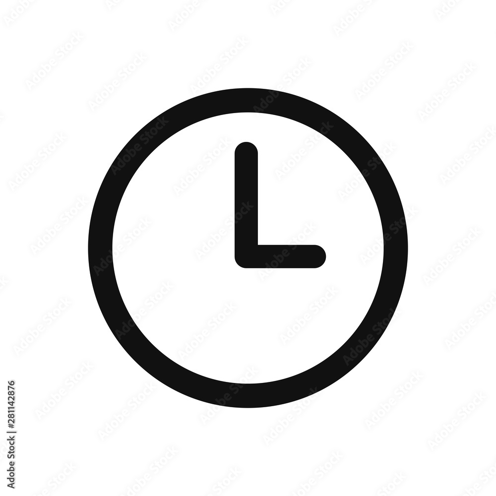 Poster clock icon vector. simple clock sign in modern design style for web site and mobile app. eps10