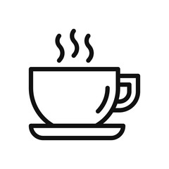 Coffee cup icon vector. Simple coffee cup sign in modern design style for web site and mobile app. EPS10