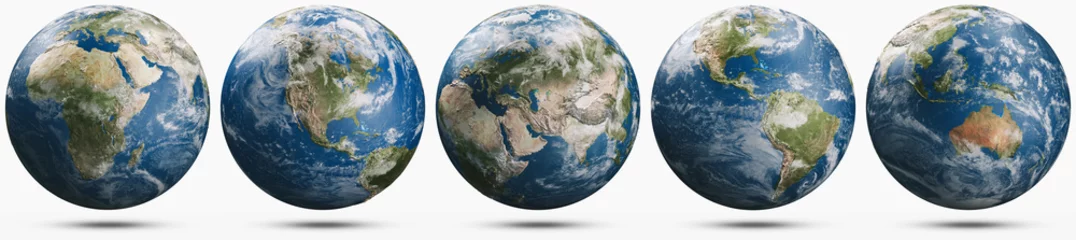 Foto op Plexiglas Planeet aarde weer globe set © 1xpert
