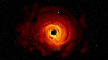 Animation of a super massive Black hole in space eating up a Galaxy. Elements of this media furnished by NASA.