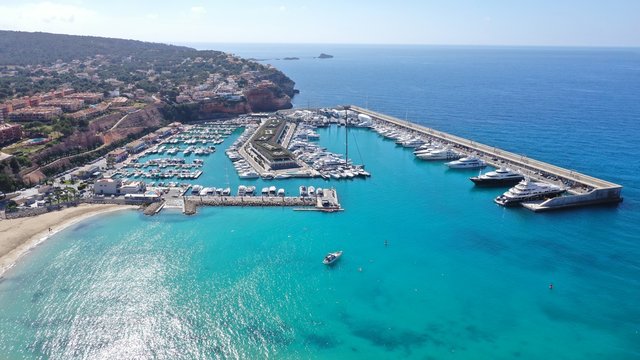 drone, aerial, photography, yatch, luxury, port, sailboat, Mallorca, Island © Sky Eye Air Solution