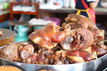 Stewed pork leg - Thai food style