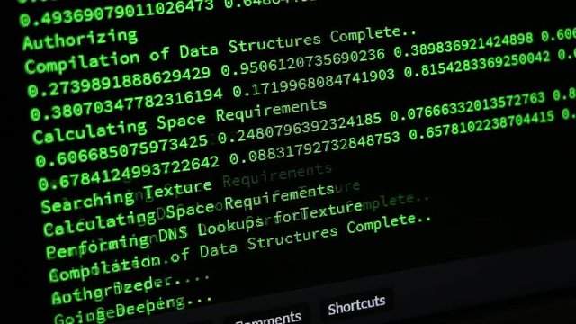 Moving Computer Codes on a monitor 