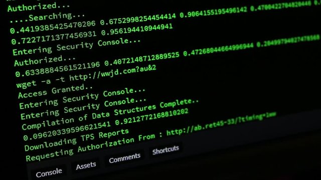 Moving Computer Codes on a monitor 