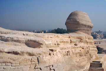  Great Sphinx of Giza or the Sphinx of Giza is a limestone statue of a reclining sphinx, a mythical...