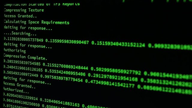 Moving Computer Codes on a monitor 