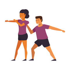 fitness sport exercise lifestyle cartoon