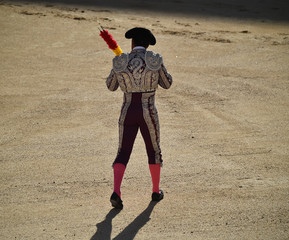 Fototapeta na wymiar torero en españa en plaza de toros