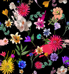 Flowers are full of romance,the leaves and flowers art design