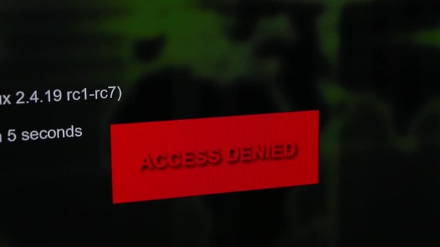 Access Denied Information On Screen