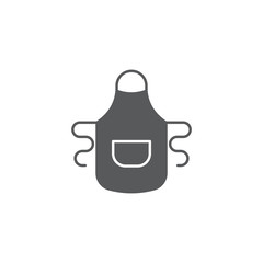 Kitchen apron vector icon symbol isolated on white background