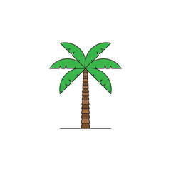 palm tree vector icon symbol isolated on white background