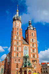 Fototapeta na wymiar Basilica of Saint Mary in Krakow, Poland