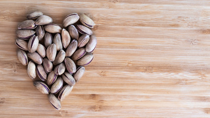 Heart shaped pistachios