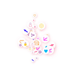 Social media marketing, Communication concept.