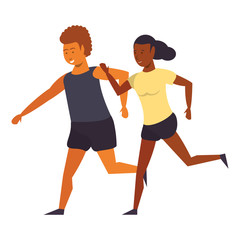 fitness sport exercise lifestyle cartoon