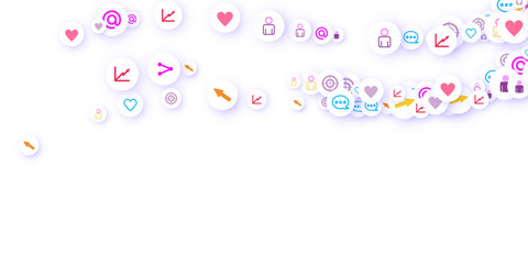 Social media marketing, Communication concept.