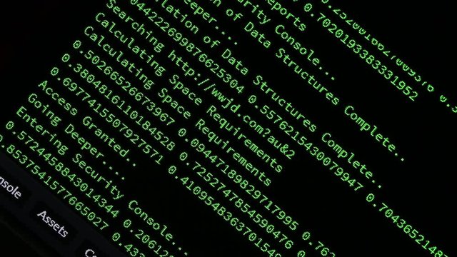 Moving Computer Codes on a monitor 