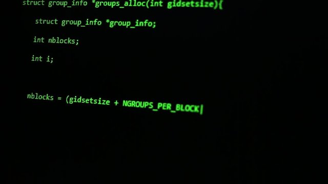 Moving Computer Codes on a monitor 