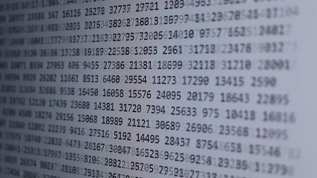 Moving Computer Codes on a monitor 