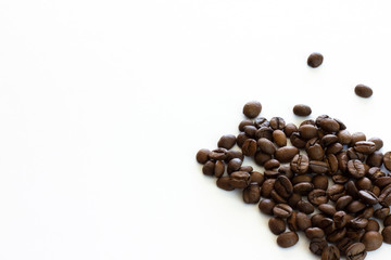 coffee beans on white background