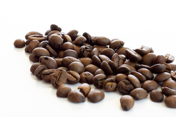coffee beans on white background