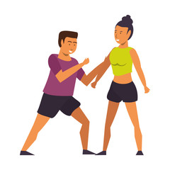fitness sport exercise lifestyle cartoon