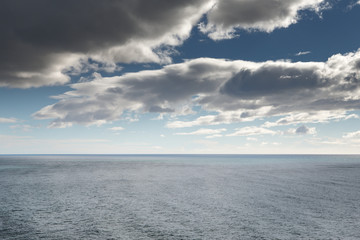 dramatic sky and ocean