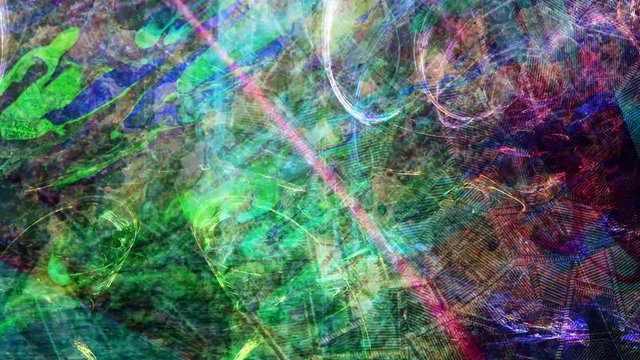 Green and Purple Ectoplasm Moves and Swirls in Ghastly Fashion - 4K Seamless Loop Motion Background Animation