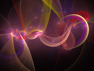 Abstract Pink Colored Illustration - Soft Iridescent Colorful Cloud of Brilliant Energy, Glowing Plasma. Smoke, Energy Discharge, Digital Flames, Artistic Design. Minimal Soft Background Image