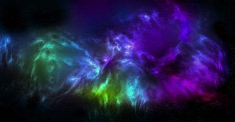 Fototapeta na wymiar colorful nebula clouds in space environment