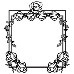 Elegant vintage floral frame, element for card design. Vector