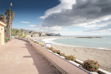 Obraz premium coastline of benalmadena landscape image