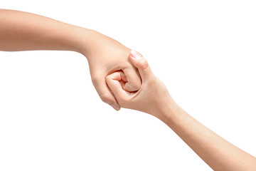 Handshake of hands of two men