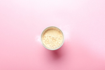 Styrofoam cup with hot coffee