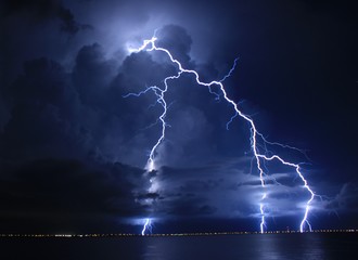 Lightning in Tampa Bay Florida