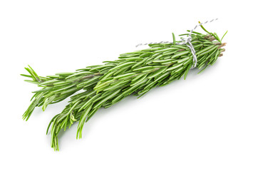 Fresh rosemary on white background