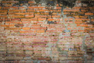 Old red brick wall texture
