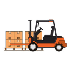 shipping logistic delivery cargo cartoon