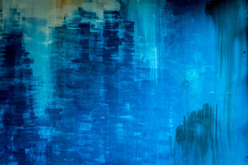 Old cement paint blue wall